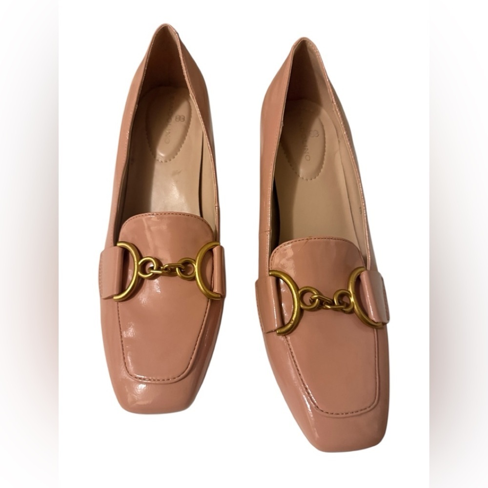 Bandolino Blush Loafers with Gold Detail